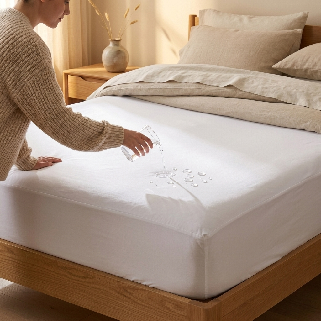 Protège-Matelas Imperméable Anti-Acariens - Respirant - Bonnet 30 cm
